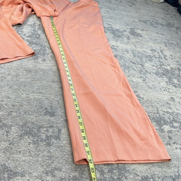 New Lafayette 148 Silk Blend Sullivan Wide Leg Pants Orange Peach Sz 6 - Picture 7 of 15